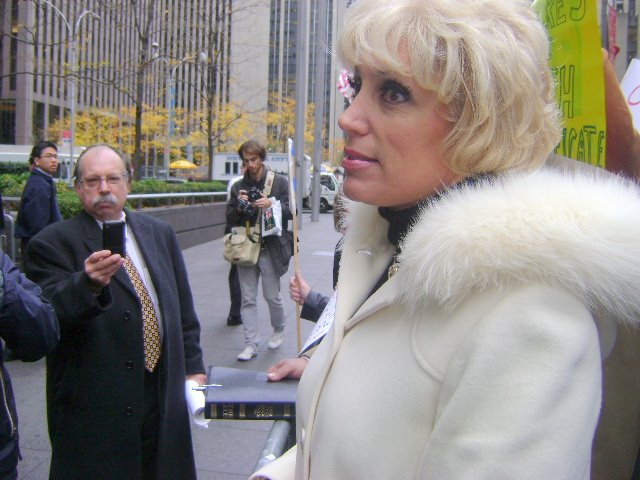 Dr. Orly Taitz being interviewed at the Rally