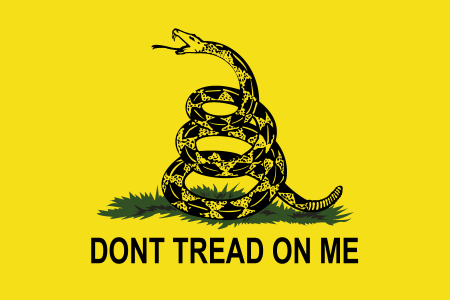 The Gadsen Flag, symbol of American Independence.