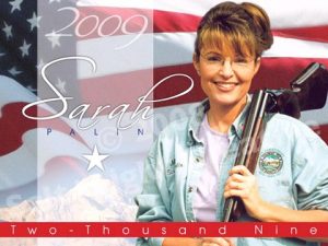 The 2009 Sarah Palin Calendar emphasized her all-American qualities