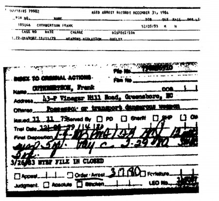 Cuthbertson Arrest Record 2 Big