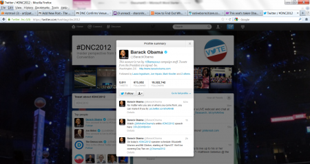 Obama Twitter account