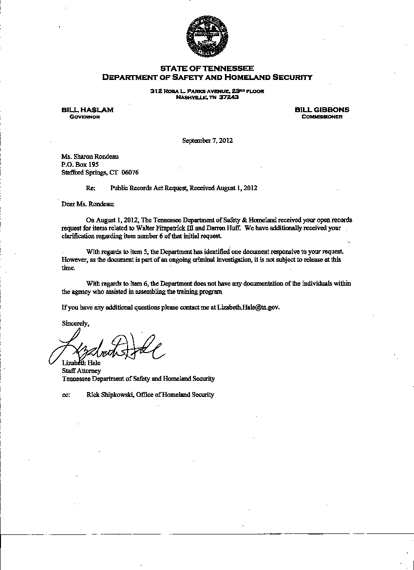 September 7 TN DOS Letter 001