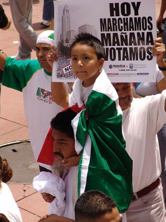 Mexican illegal immigrants march