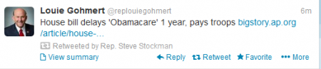 Gohmert tweet