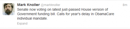 Knoller Senate vote