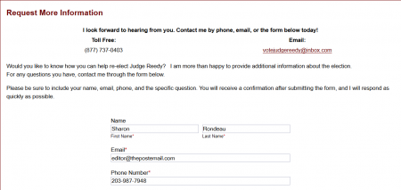 Amy Reedy contact screenshot3