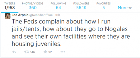 Arpaio Tweet 06-19-14