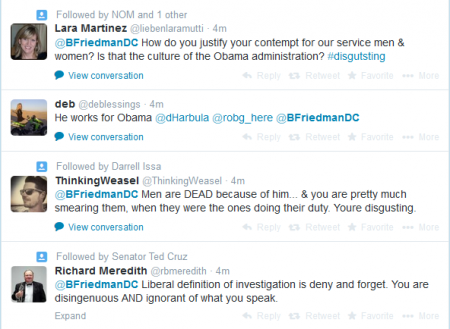 Friedman response tweets