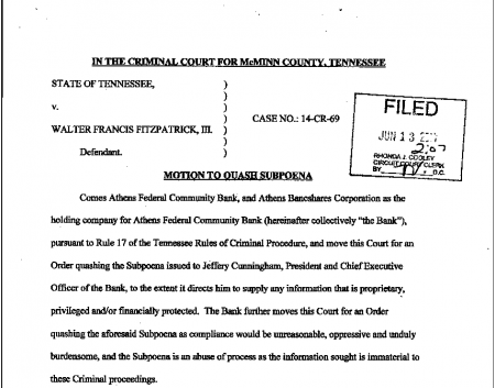 Motion to Quash Jenne