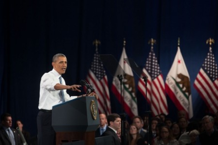 Obama at lectern