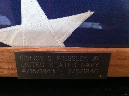 Gloria Pressley dad's flag