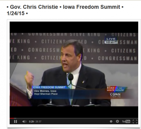 Chris christie at Iowa Freedom Summit