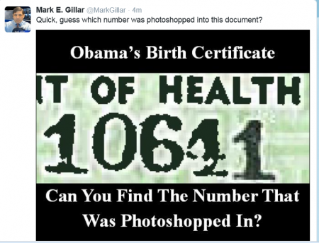 Mark Gillar photoshopped number