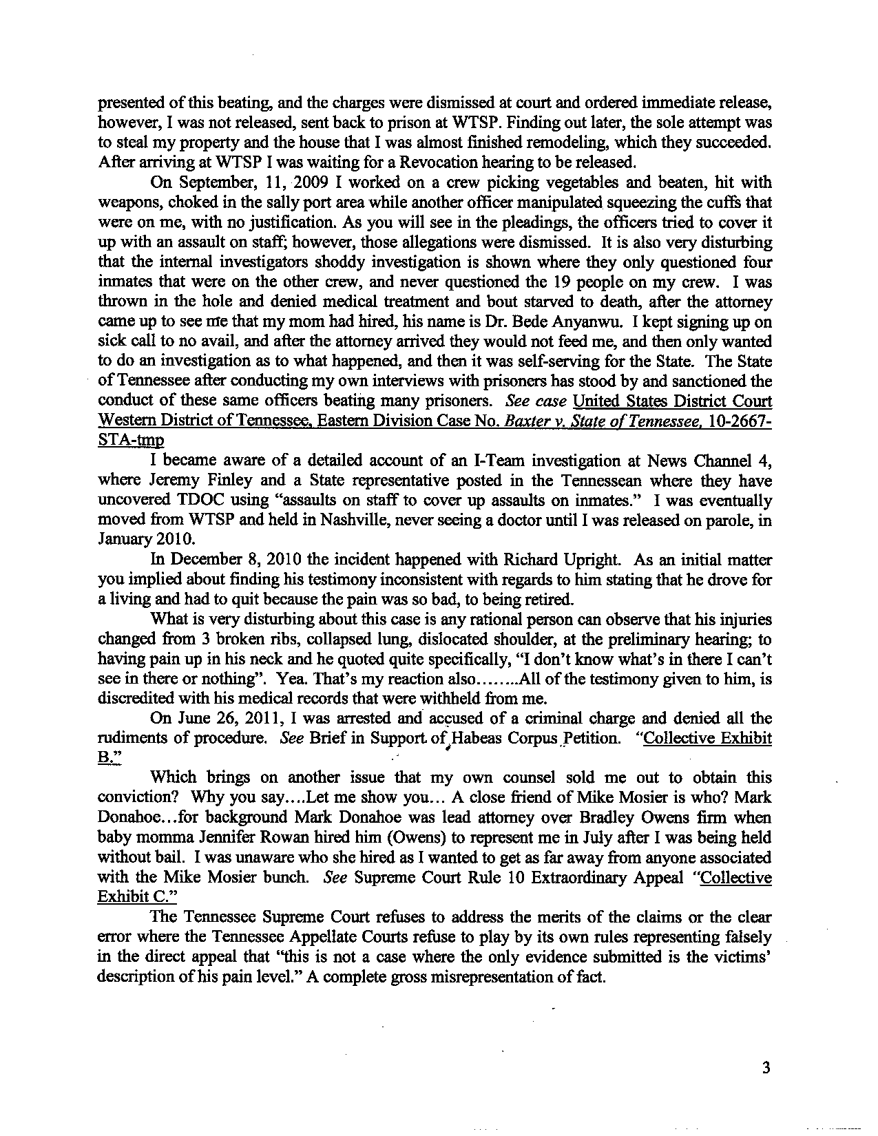 Timothy Baxter March 31 letter 3392