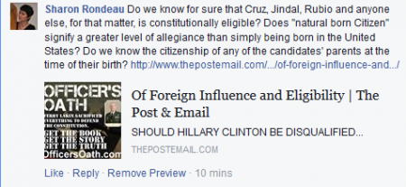 P&E Cashill Facebook response