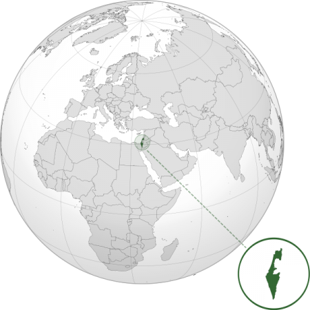 Israel on world map