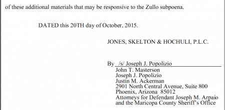 Arpaio Attorneys Zullo 10-20-15 #3