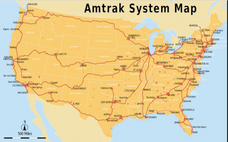 Amtrak system map