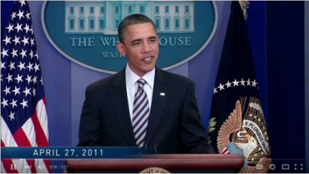 Obama 04-27-11 remarks