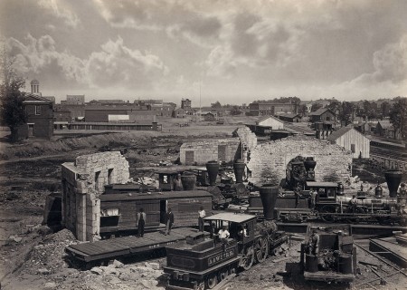 Atlanta roundhouse at end of Civil War