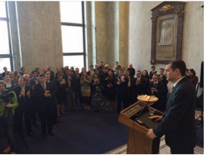 Ted Cruz at lectern