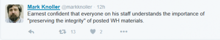 Knoller 06-02-16 Earnest editing tweet