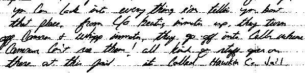Hawkins County jail letter snip