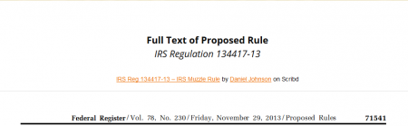 IRS MUZZLE RULE