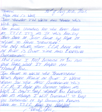 CCA Thank-You Letter