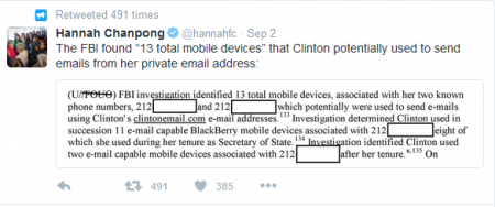 Champong tweet FBI finding