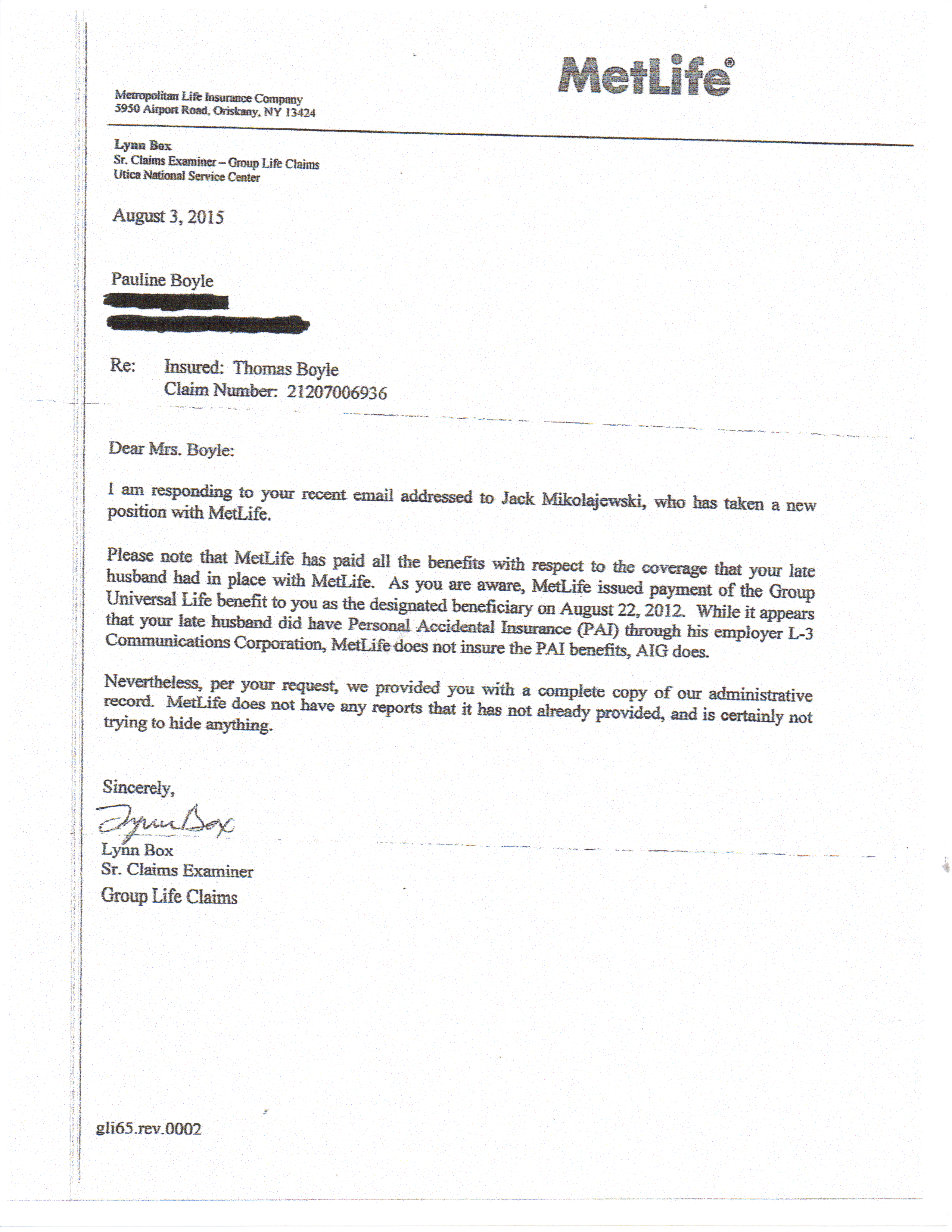 Boyle Metlife 08-03-15 letter194