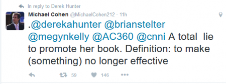 Michael Cohen tweet #2 Megyn Kelly 11-16-16