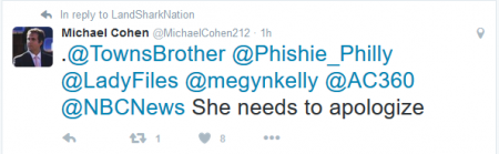 Michael Cohen tweet #4 Megyn Kelly 11-16-16