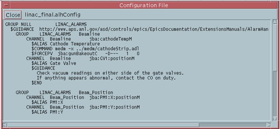 Config configuration file