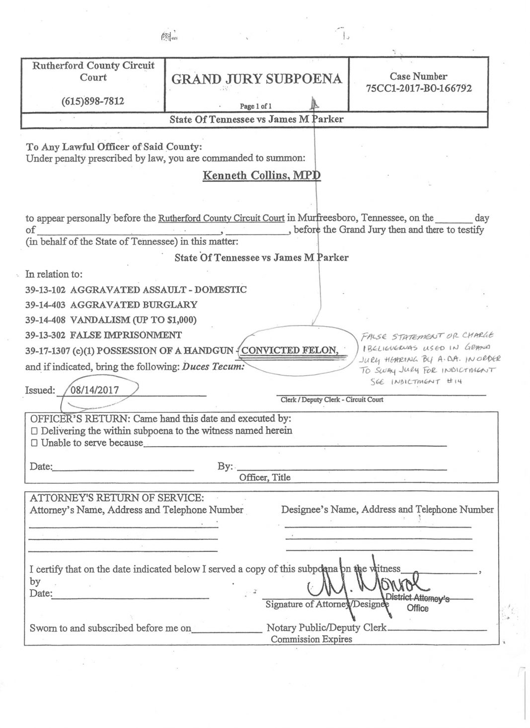 Rutherford County, TN Inmate and Former Marine Calls Out "Corrupt