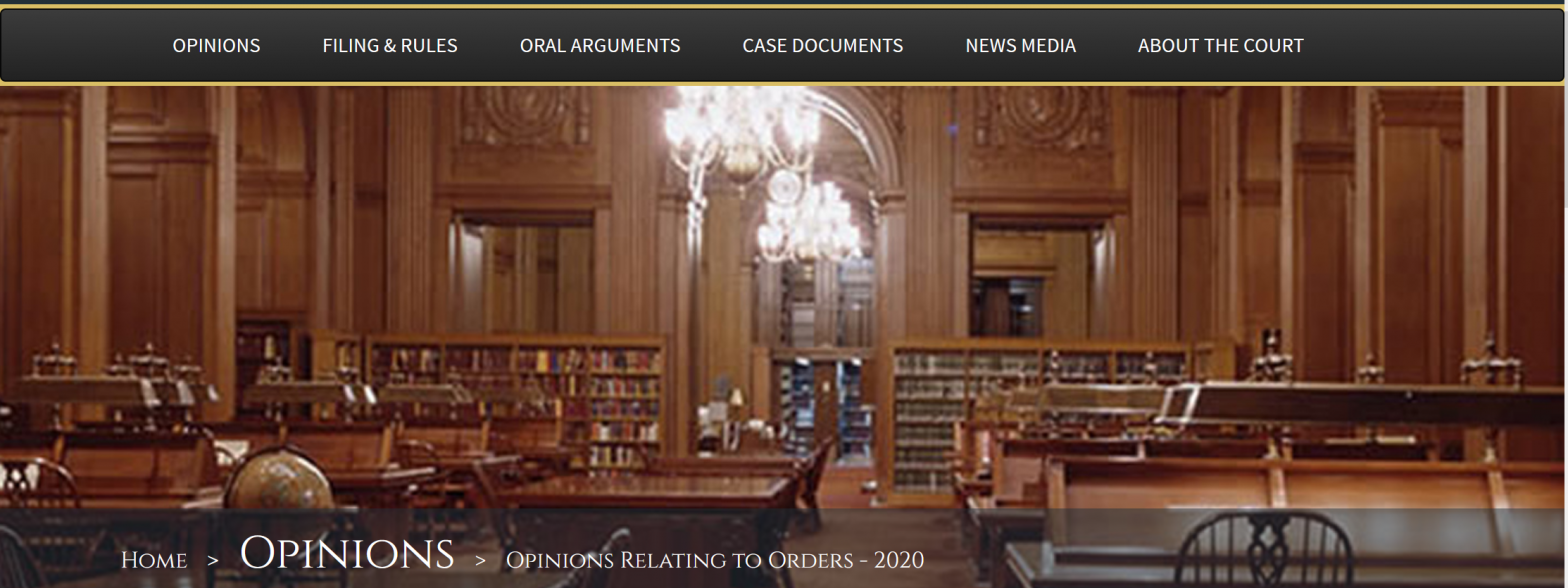 USSC “Opinions Relating to Orders” and “Summer Order Lists”