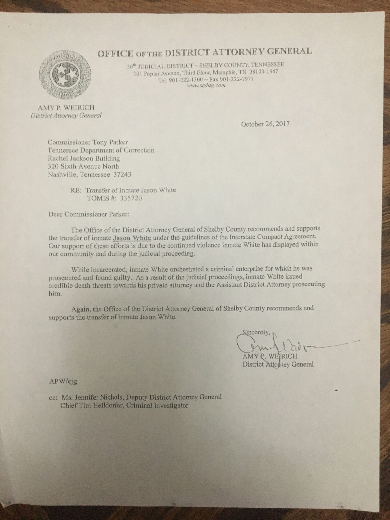 Tennessee Inmate, Banished to New Mexico, Speaks with The Post & Email