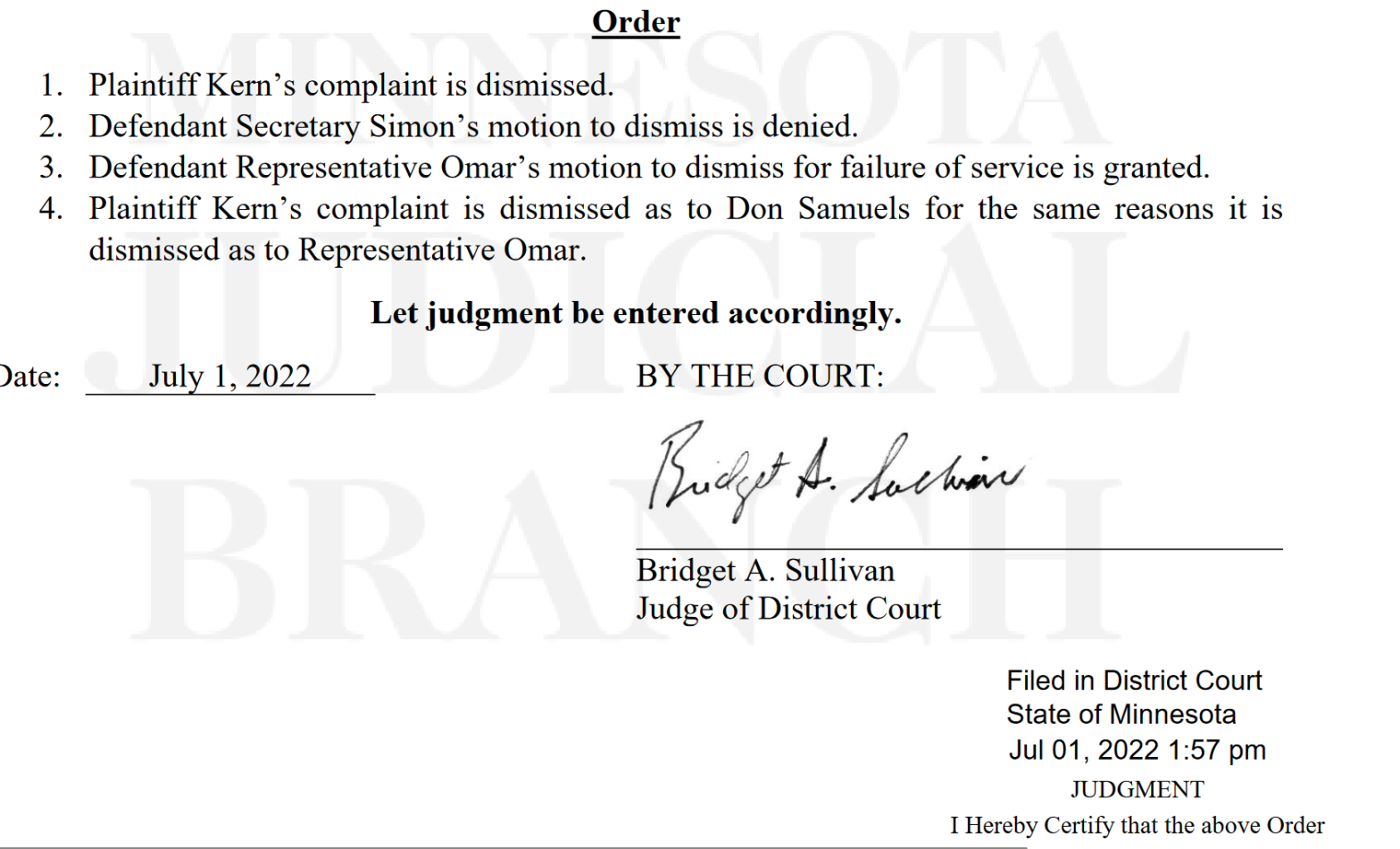 Minnesota Eligibility Case Dismissed