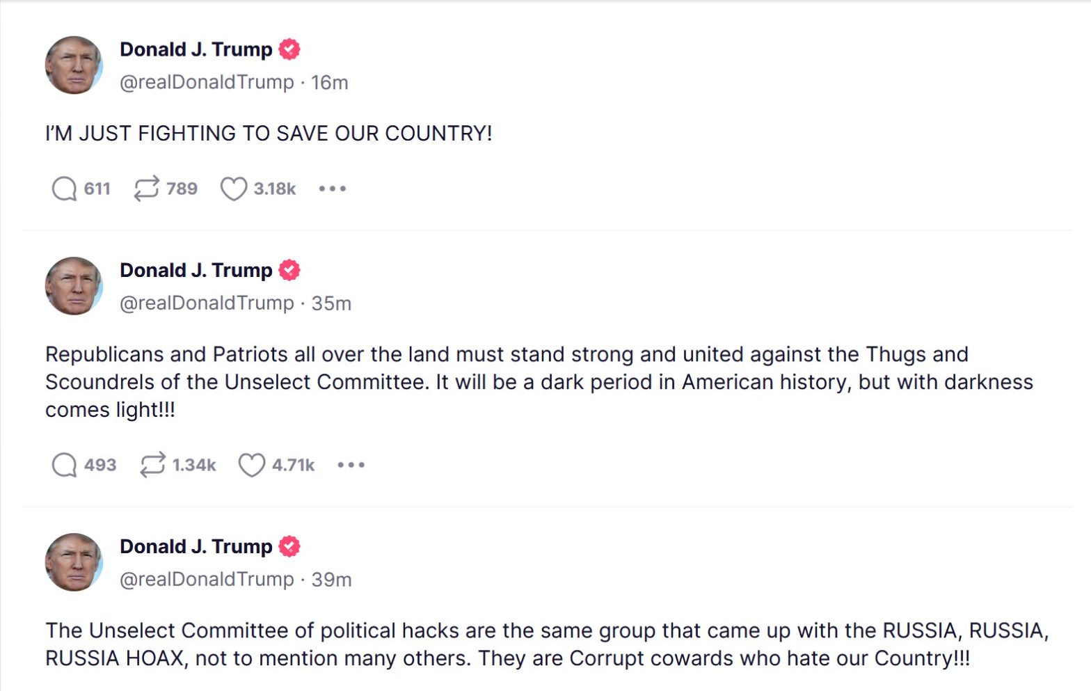 Trump: Criminal Referral Expected