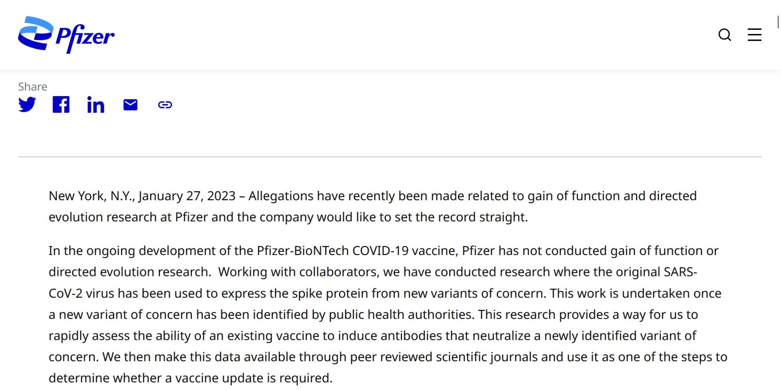 Pfizer Responds to Project Veritas Videos