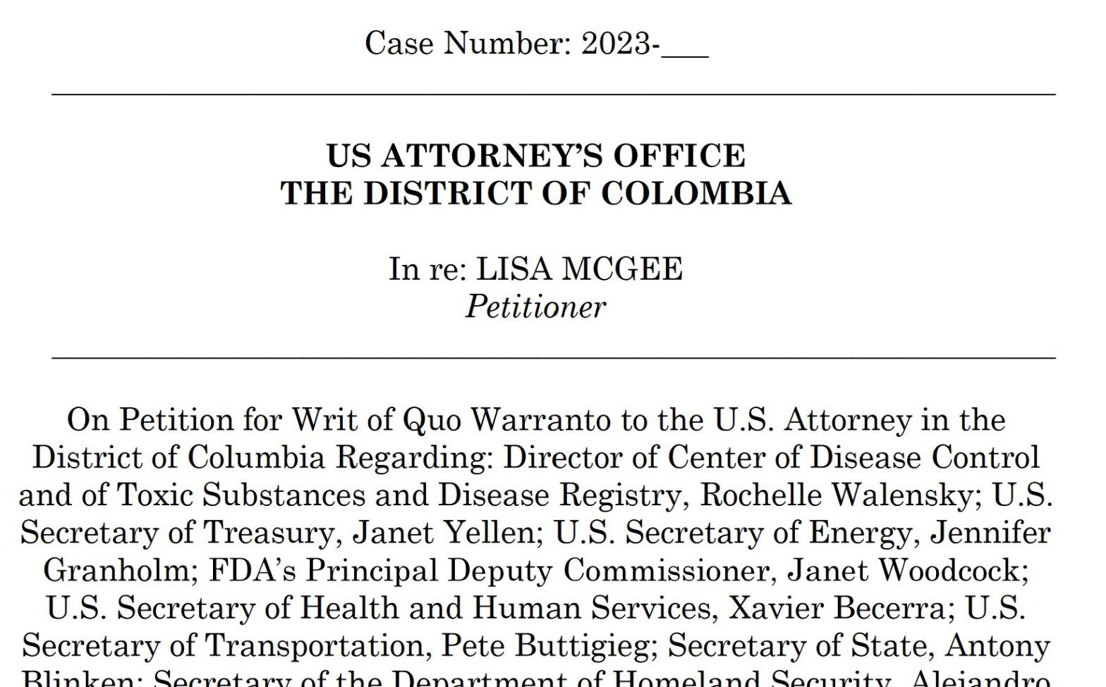 Quo Warranto Challenges Legitimacy of Biden Regime Appointees