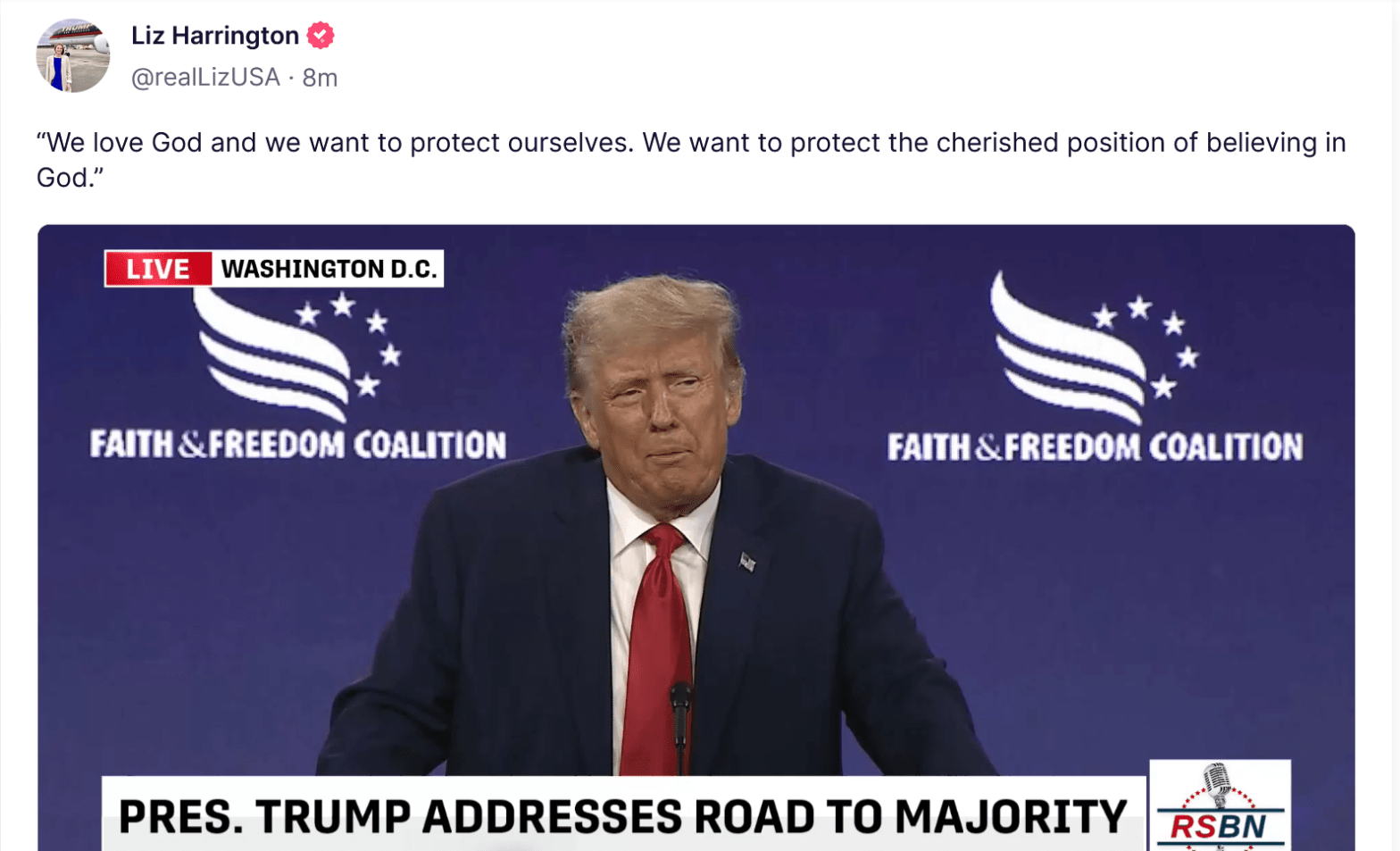Trump Speaks at Faith and Freedom Coalition