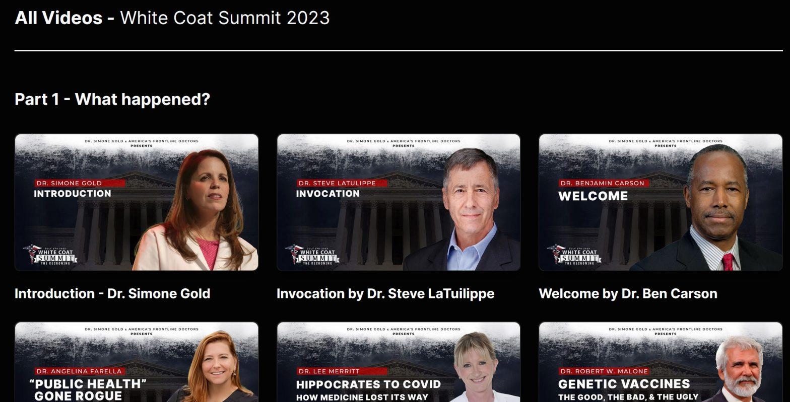 “White Coat Summit” to Take Place Thursday