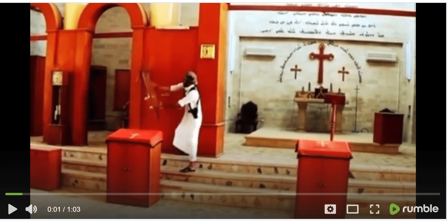 Banned Video: Muslims Smash the Cross