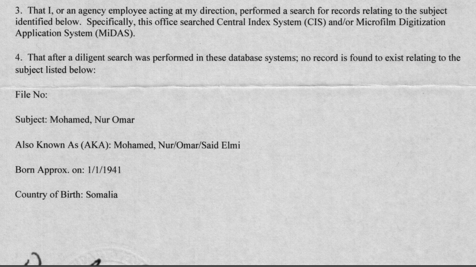 US Government Affirms: No Naturalization Records for Ilhan Omar’s Father