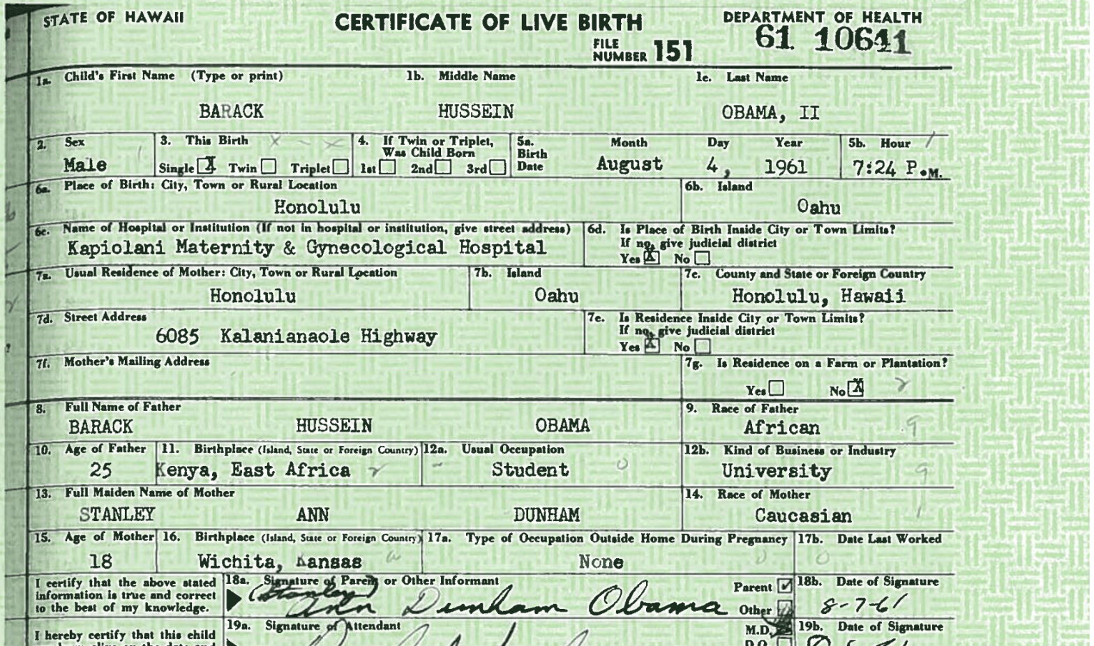 Obama’s Birth Certificate Returns…But Why Now?