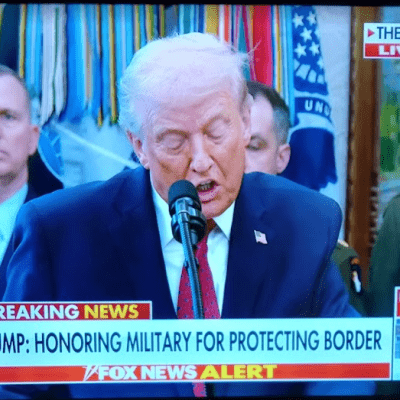 Trump Awards “Mexican Border Defense Medal”