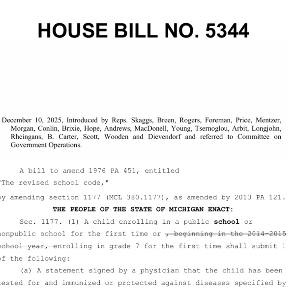 Michigan Tries to Go Full Tilt Against Vaccine Exemptions