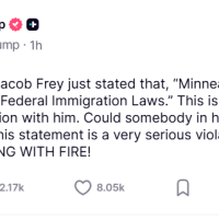 Trump Accuses Frey of “Playing with Fire”