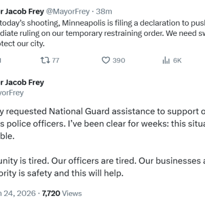 Minneapolis Mayor Requests National Guard “Support”